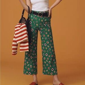 NWOT Anthropologie Maeve Collette Maeve Flower Sticker Patterned Women's Pants
